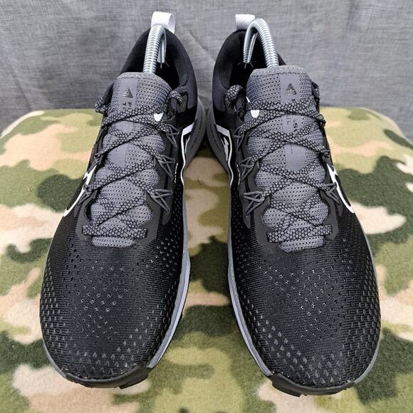 Nike React Pegasus Trail 4  Flywire Women Black Grey Running Shoes DJ6159-001 - Picture 2 of 12